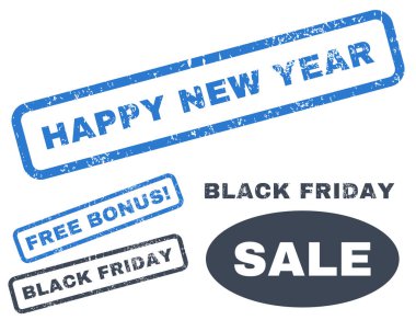 mutlu yeni yıl lastik damgası