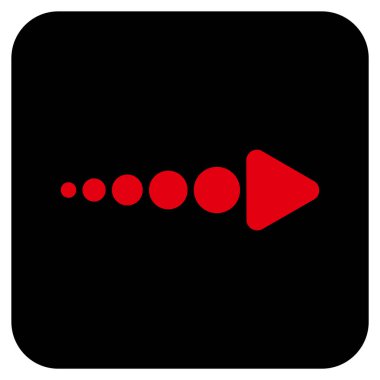 Ok sağ düz vektör simgesi kare