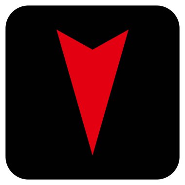 Vektör simge düz aşağı ok ucu kare