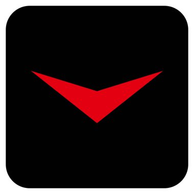 Vektör simge düz aşağı ok ucu kare