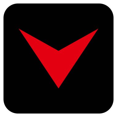 Vektör simge düz aşağı ok ucu kare