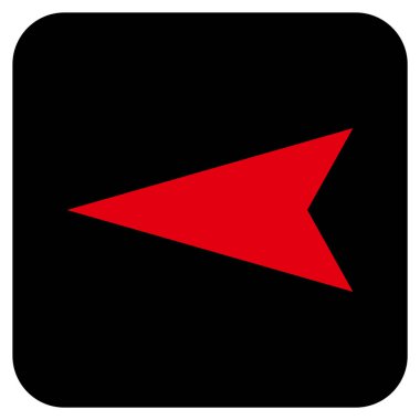 Vektör simge düz sol ok ucu kare