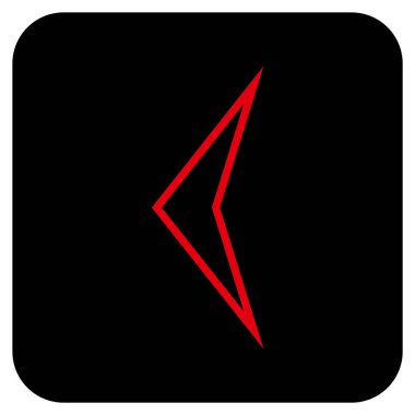 Vektör simge düz sol ok ucu kare