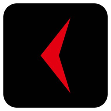 Vektör simge düz sol ok ucu kare