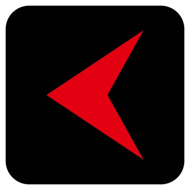 Vektör simge düz sol ok ucu kare