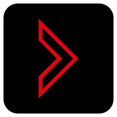 Ok ucu değil düz vektör simgesi kare