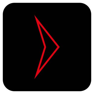 Ok ucu değil düz vektör simgesi kare