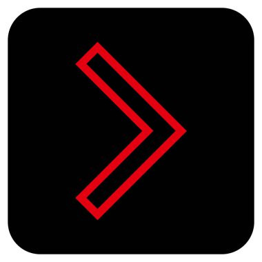 Ok ucu değil düz vektör simgesi kare