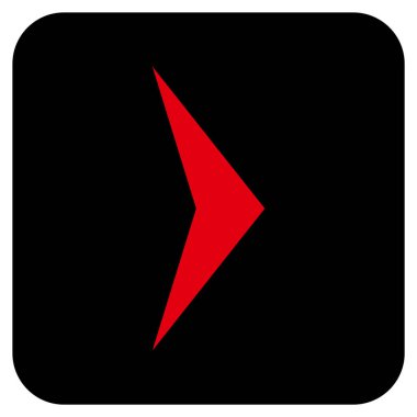 Ok ucu değil düz vektör simgesi kare