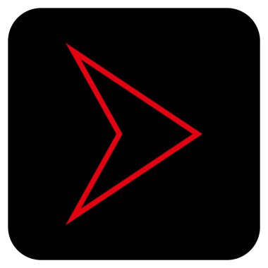 Ok ucu değil düz vektör simgesi kare