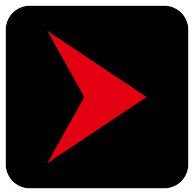 Ok ucu değil düz vektör simgesi kare