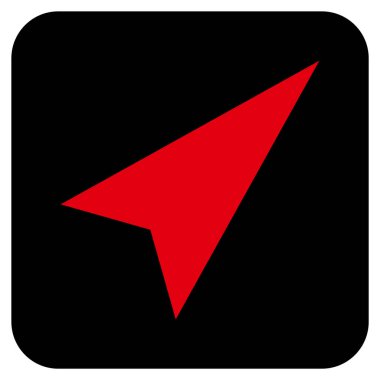 Ok ucu sağ yukarı düz kare vektör simgesi