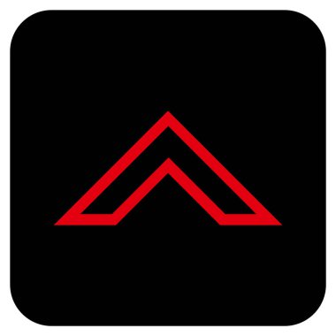 Vektör simge düz yukarı ok ucu kare