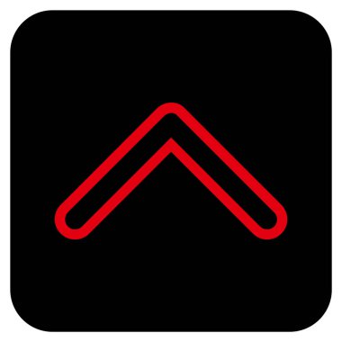 Vektör simge düz yukarı ok ucu kare