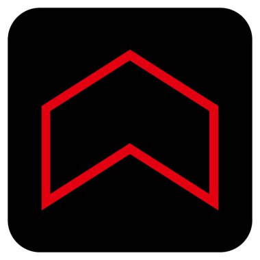 Vektör simge düz yukarı ok ucu kare