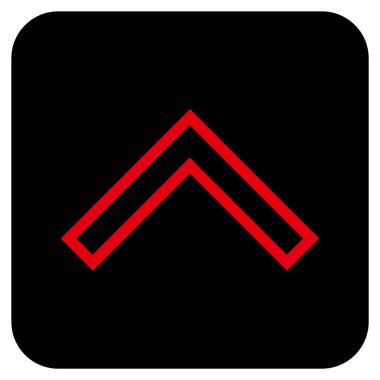 Vektör simge düz yukarı ok ucu kare