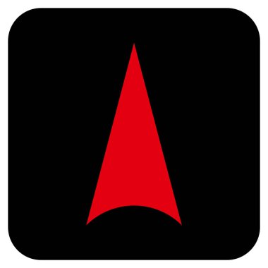 Vektör simge düz yukarı ok ucu kare