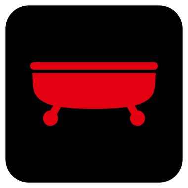 Küvet düz kare vektör simgesi