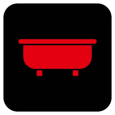 Küvet düz kare vektör simgesi