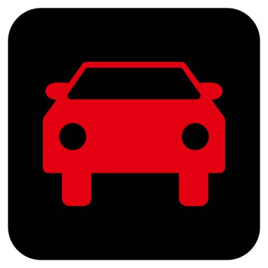 Araba düz kare vektör simgesi