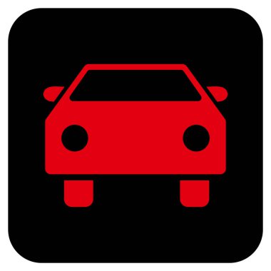 Araba düz kare vektör simgesi