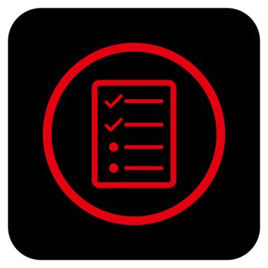 Vektör simgesi denetim listesi sayfa düz kare