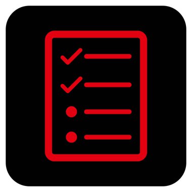 Vektör simgesi denetim listesi sayfa düz kare