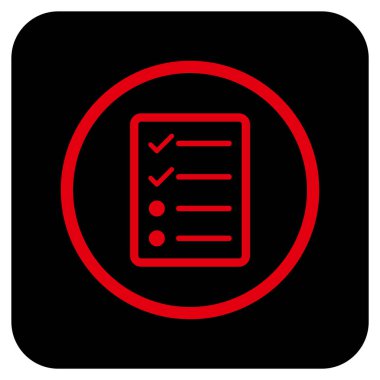 Vektör simgesi denetim listesi sayfa düz kare