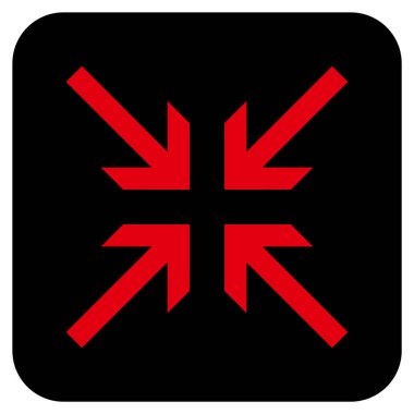 Oklar düz kare vektör simge collide