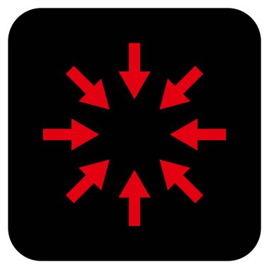 Kompakt oklar düz kare vektör simgesi