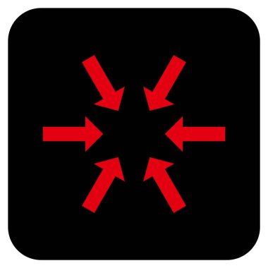 Kompakt oklar düz kare vektör simgesi