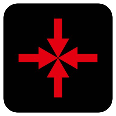 Oklar düz kare vektör simge sıkıştırmak