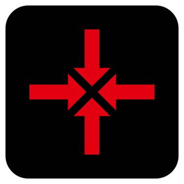 Oklar düz kare vektör simge sıkıştırmak