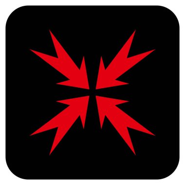 Sıkıştırma OK düz kare vektör simgesi