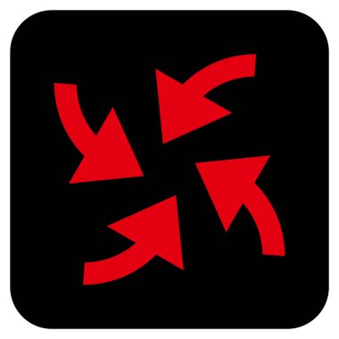 Siklon oklar düz kare vektör simgesi