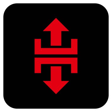 Düşey yönde düz kare vektör simge bölmek