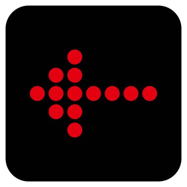 Noktalı Ok düz yaptı vektör simgesi kare