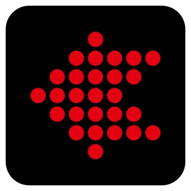 Noktalı Ok düz yaptı vektör simgesi kare