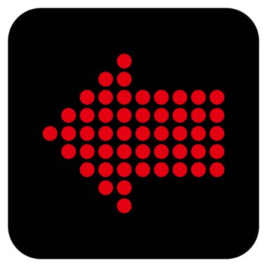 Noktalı Ok düz yaptı vektör simgesi kare