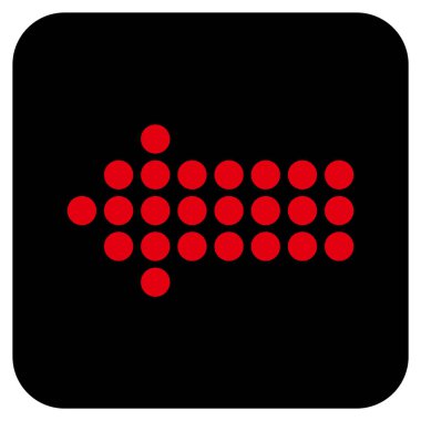 Noktalı Ok düz yaptı vektör simgesi kare