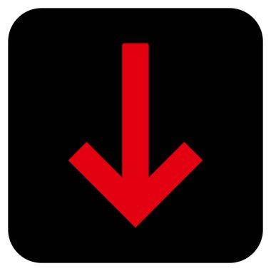 Ok düz kare vektör simgesi