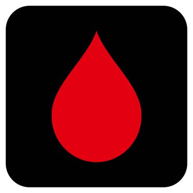 Düz kare vektör simge damla