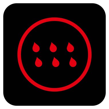 Damla düz kare vektör simgesi