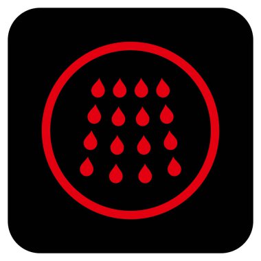 Damla düz kare vektör simgesi