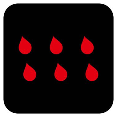 Damla düz kare vektör simgesi