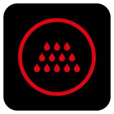 Damla düz kare vektör simgesi