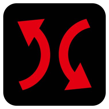 Exchange oklar düz kare vektör simgesi