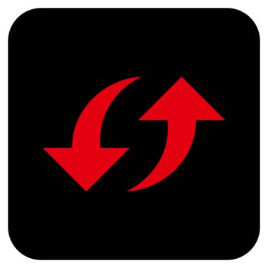 Exchange oklar düz kare vektör simgesi