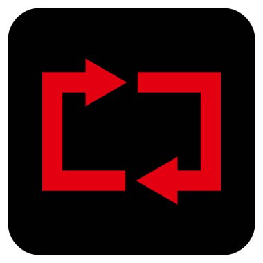 Exchange oklar düz kare vektör simgesi