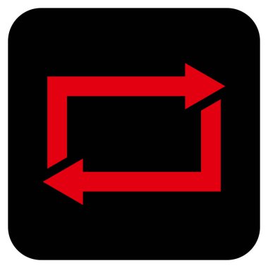 Exchange oklar düz kare vektör simgesi